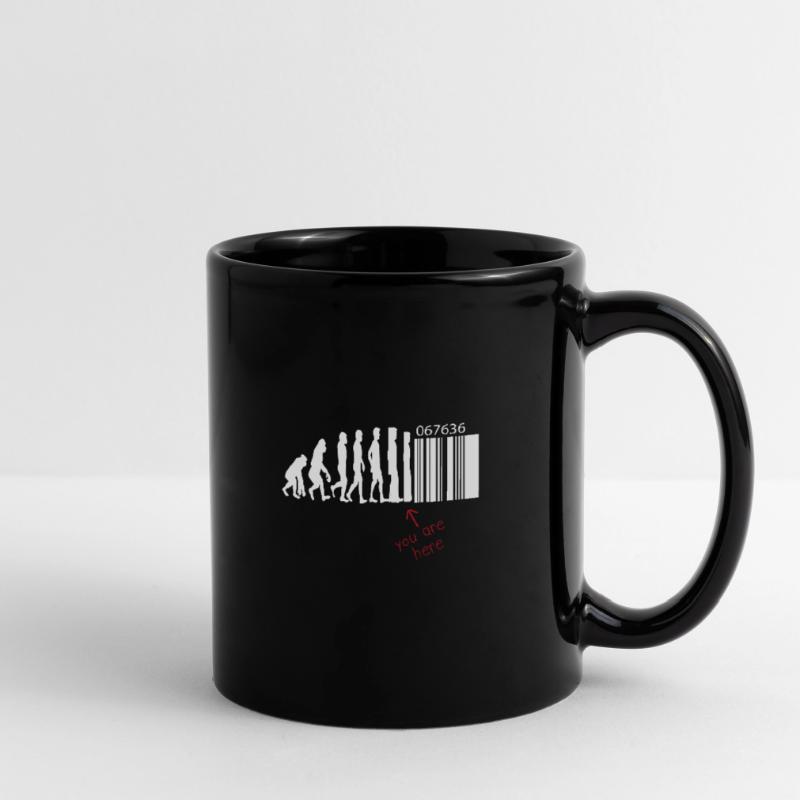 Evolution - Barcode - Transhumanism - Technology Full Colour Mug