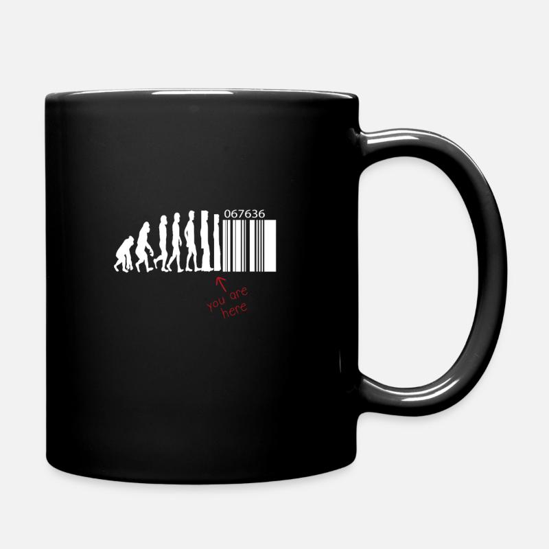 Evolution - Code-barres - Transhumanisme - Technique - Mug uni - noir