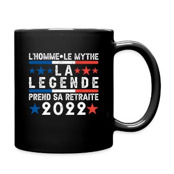 Cadeau Retraite Homme Humour 2022 Retraite Drôle - Mug uni - noir - Droite
