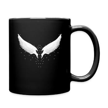 Angel wings with stars - Full Colour Mug - black - Right