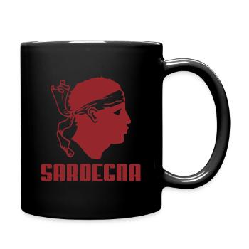 Silhouette Gift Sardinia Italy Sardinians - Full Colour Mug - black - Right