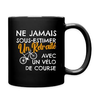 Humour Retraité Vélo de Course - Mug uni - noir - Droite