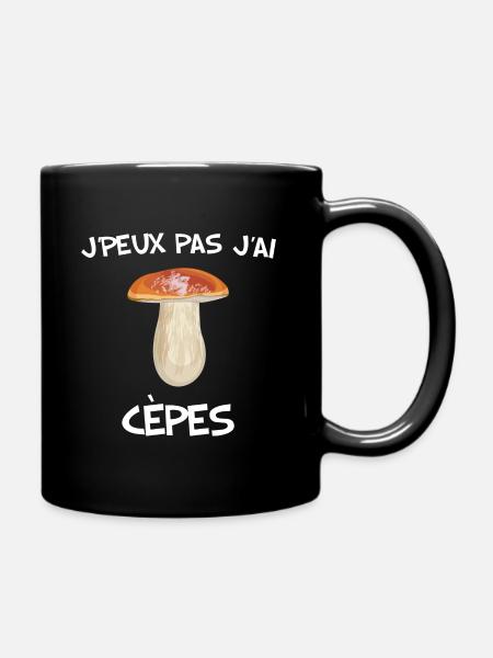 Je peux pas j'ai cèpes Champignons - Mug uni - noir