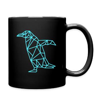 Penguin Geometric Line - Full Colour Mug - black - Right