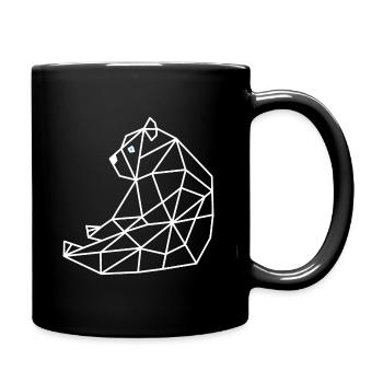 Bear Geometric Line - Full Colour Mug - black - Right