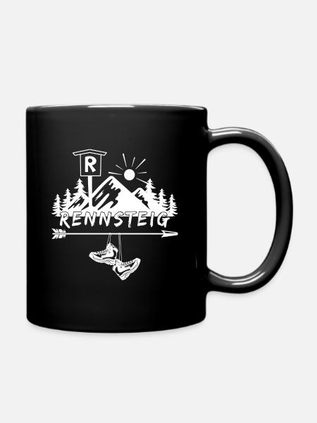 Rennsteig - Tasse einfarbig - Schwarz