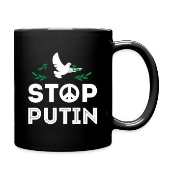 Arrêtez Poutine et la guerre en Ukraine - Mug uni - noir - Droite