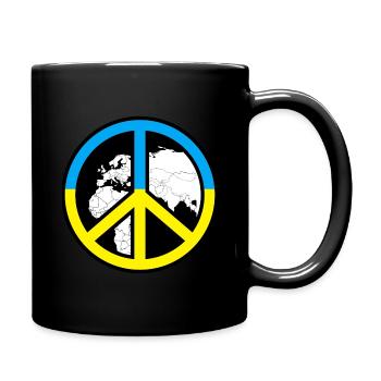 Peace World (Ukrain) - Tasse einfarbig - Schwarz - Rechts