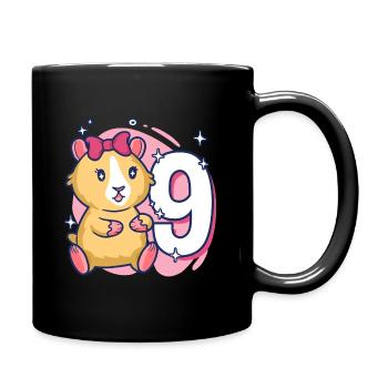 9ème anniversaire Cochon d’Inde Fille de 9 ans - Mug uni - noir - Droite