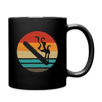 Cigar Retro Style Vintage - Full Colour Mug - black - Right