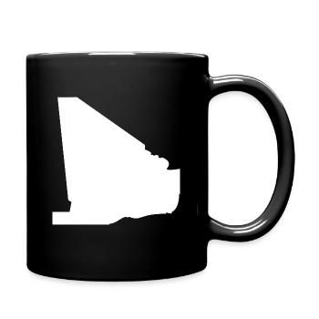 Drapeau de la carte du Mali - Mug uni - noir - Droite