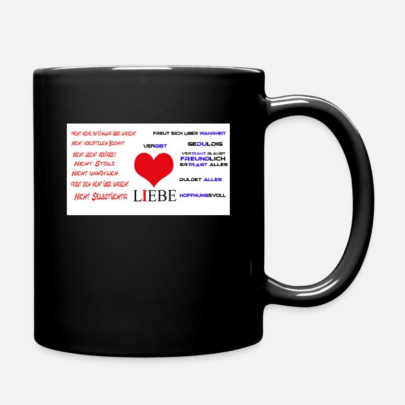 Liebe einfach erklärt [in Weiß] - Tasse einfarbig - Schwarz