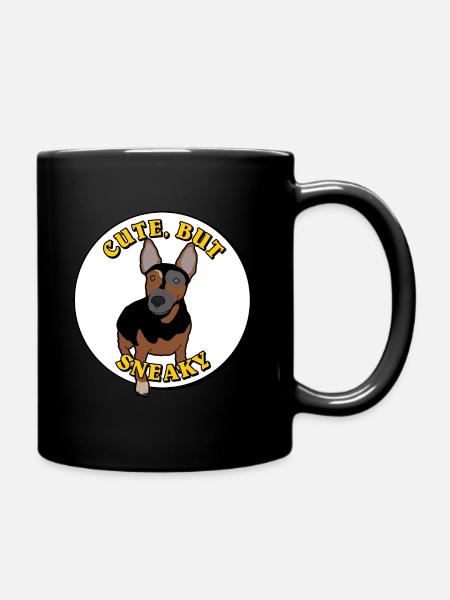 cute, but sneaky - süß, aber hinterhältig cartoon - Tasse einfarbig - Schwarz