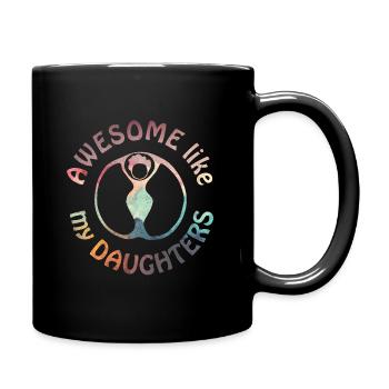 Génial comme ma fille sWomen’s Silhouette Circle - Mug uni - noir - Droite