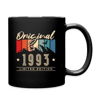 Jahrgang 1993 Vintage 30er Geburtstag - Tasse einfarbig - Schwarz - Rechts