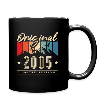 Jahrgang 2005 Vintage 18er Geburtstag - Tasse einfarbig - Schwarz - Rechts