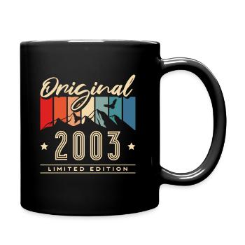 Jahrgang 2003 Vintage 20er Geburtstag - Tasse einfarbig - Schwarz - Rechts