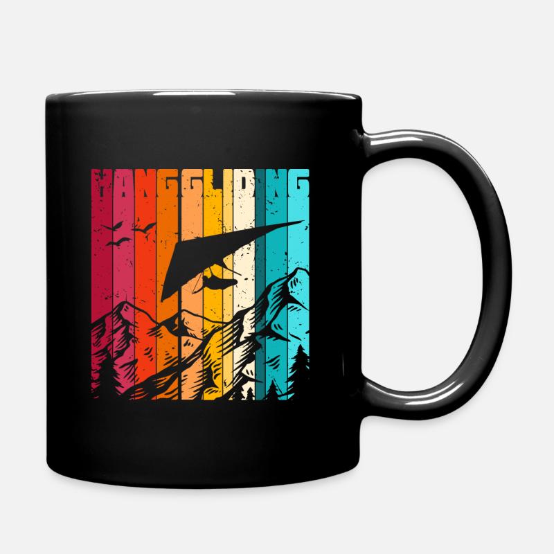 Vintage Drachenfliegen | Extremsportarten - Tasse einfarbig - Schwarz
