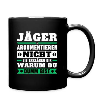 Hunters don't argue - Full Colour Mug - black - Right