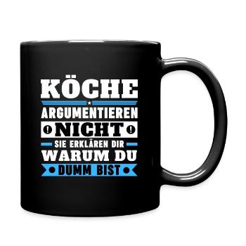 Les chefs ne se disputent pas - Mug uni - noir - Droite