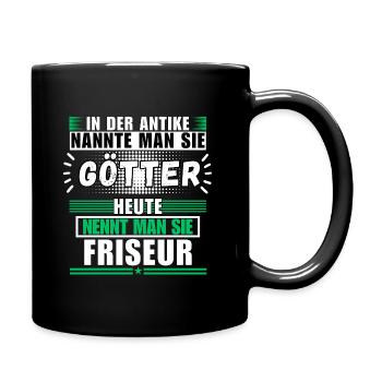 Dieux dans l'Antiquité. Coiffeur aujourd'hui - Mug uni - noir - Droite