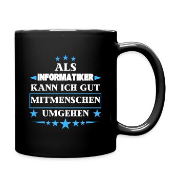 En tant qu’informaticien, vous pouvez traiter avec d’autres êtres humains. - Mug uni - noir - Droite