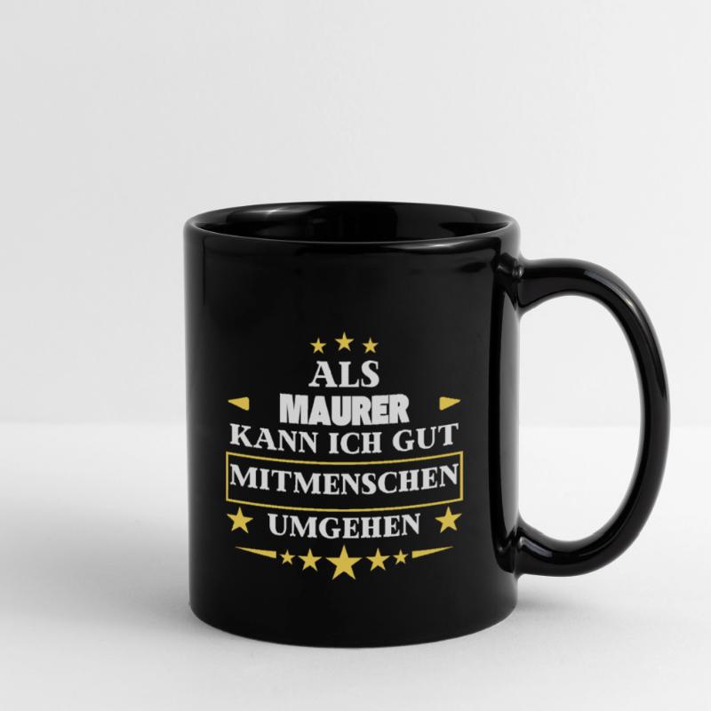 Dealing with other people as a bricklayer. Full Colour Mug