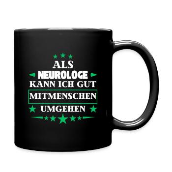Traiter avec ses semblables en tant que neurologue. - Mug uni - noir - Droite