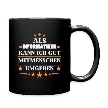 Traiter avec ses semblables en tant qu'informaticien. - Mug uni - noir - Droite