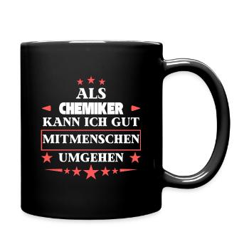 As chemists, they bypass fellow human beings. - Full Colour Mug - black - Right