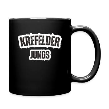 Krefelder Jungs - Tasse einfarbig - Schwarz - Rechts