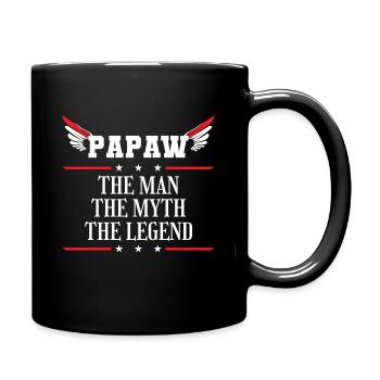 Papa Vater Opa Geschenkidee Papaw Spruch Humor - Tasse einfarbig - Schwarz - Rechts