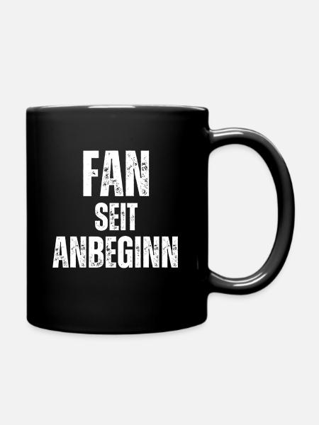 FAN seit Anbeginn - Tasse einfarbig - Schwarz