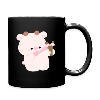 Kuhherz Teil 1 - Tasse einfarbig - Schwarz - Rechts