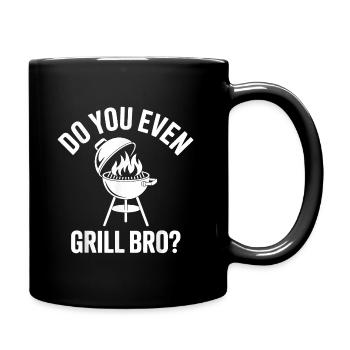 Est-ce que tu grilles même un barbecue drôle en plein air, le dicton - Mug uni - noir - Droite