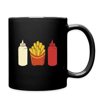 French ketchup mayo - Full Colour Mug - black - Right