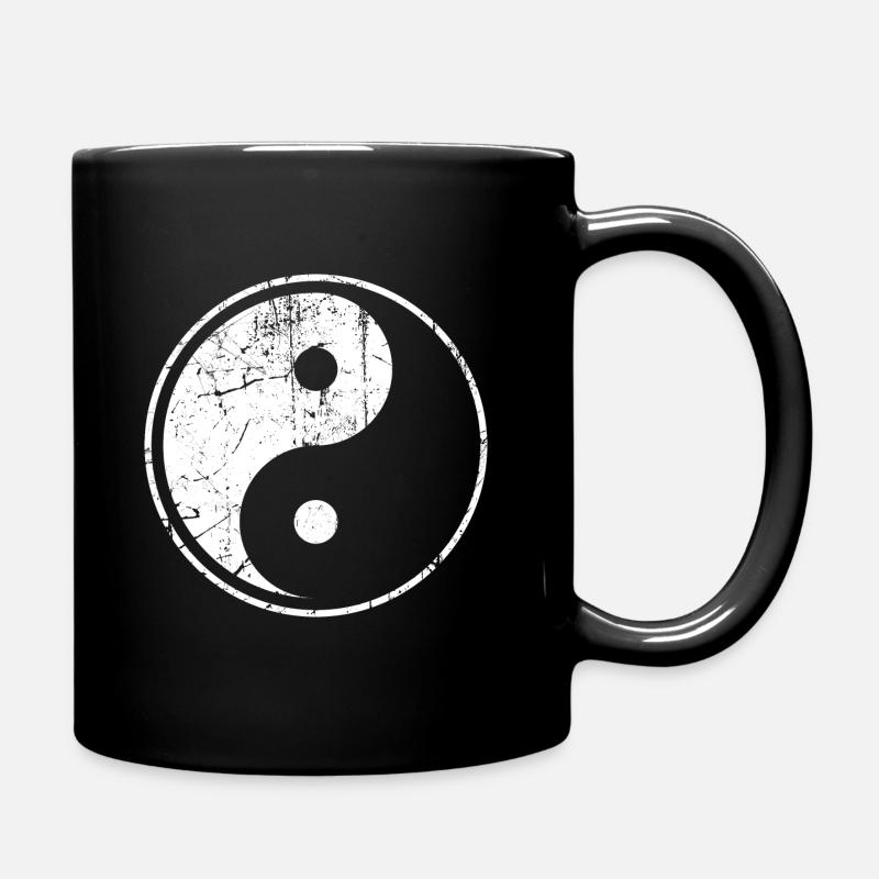 einfarbiges Yin Yang - Tasse einfarbig - Schwarz