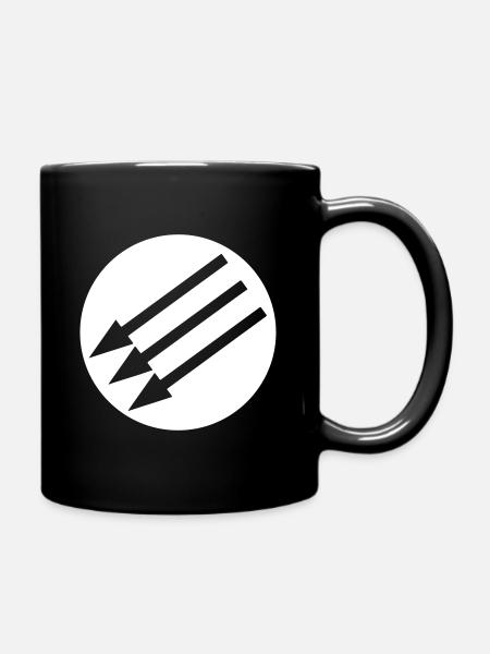 THREE ARROW | Three arrows | Political movement - Full Colour Mug - black