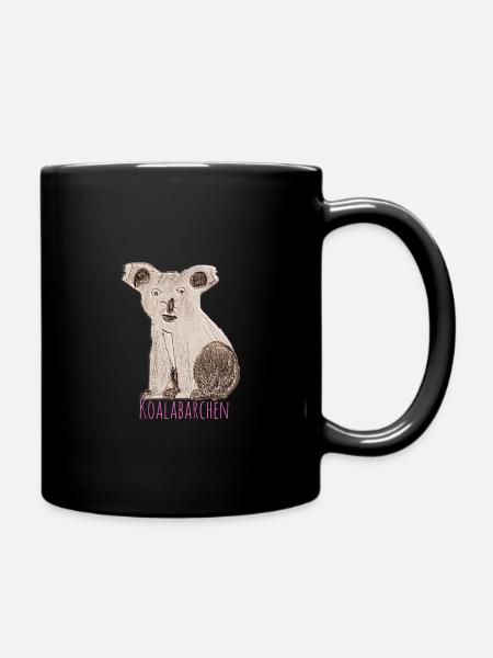 Koalabärchen Comicstyle - Tasse einfarbig - Schwarz
