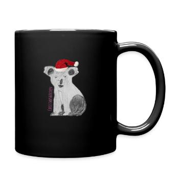 Christmas bear Koala - Full Colour Mug - black - Right
