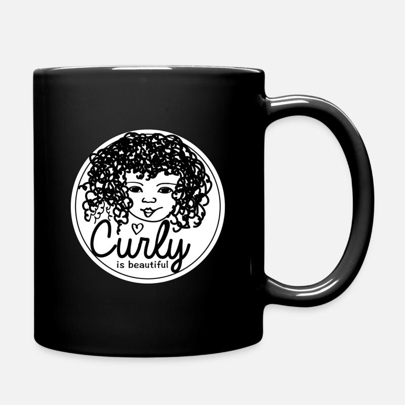 Cheveux bouclés - Mug uni - noir