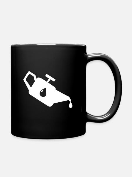 Eine verschmutzte Ölkanne - Tasse einfarbig - Schwarz