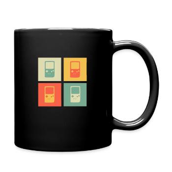 Retrogaming Gaming Ringer Old School Gift 2d - Full Colour Mug - black - Right