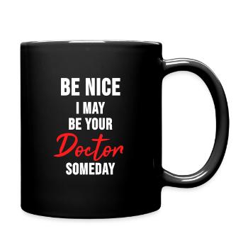 Doctor shirt doctors doctor student emergency doctor gift - Full Colour Mug - black - Right
