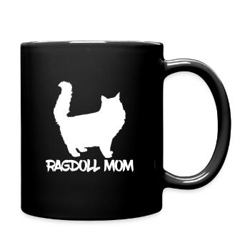 Ragdoll Mom - Tasse einfarbig - Schwarz - Rechts