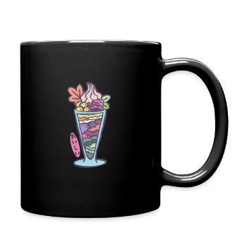 Autumnal Japanese ice parfait - Full Colour Mug - black - Right