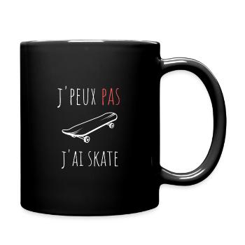 j'peux pas j'ai skate cadeau anniversaire humour - Mug uni - noir - Droite