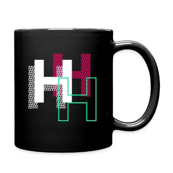 Lettre H - Cadeau design - Mug uni - noir - Droite