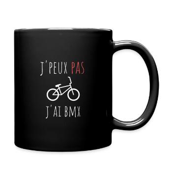 j'peux pas j'ai bmx cadeau anniversaire humour - Mug uni - noir - Droite