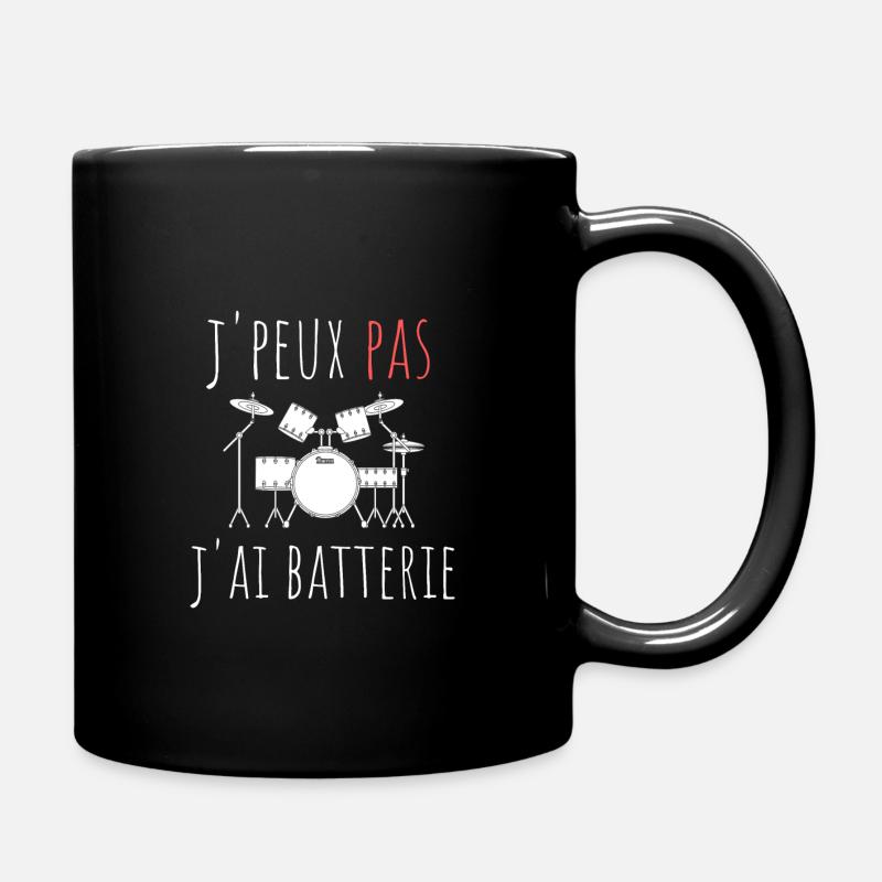 j'peux pas j'ai batterie cadeau anniversaire - Mug uni - noir